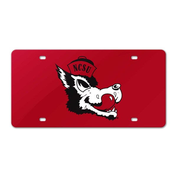 Acrylic License Plate Red With Vaul